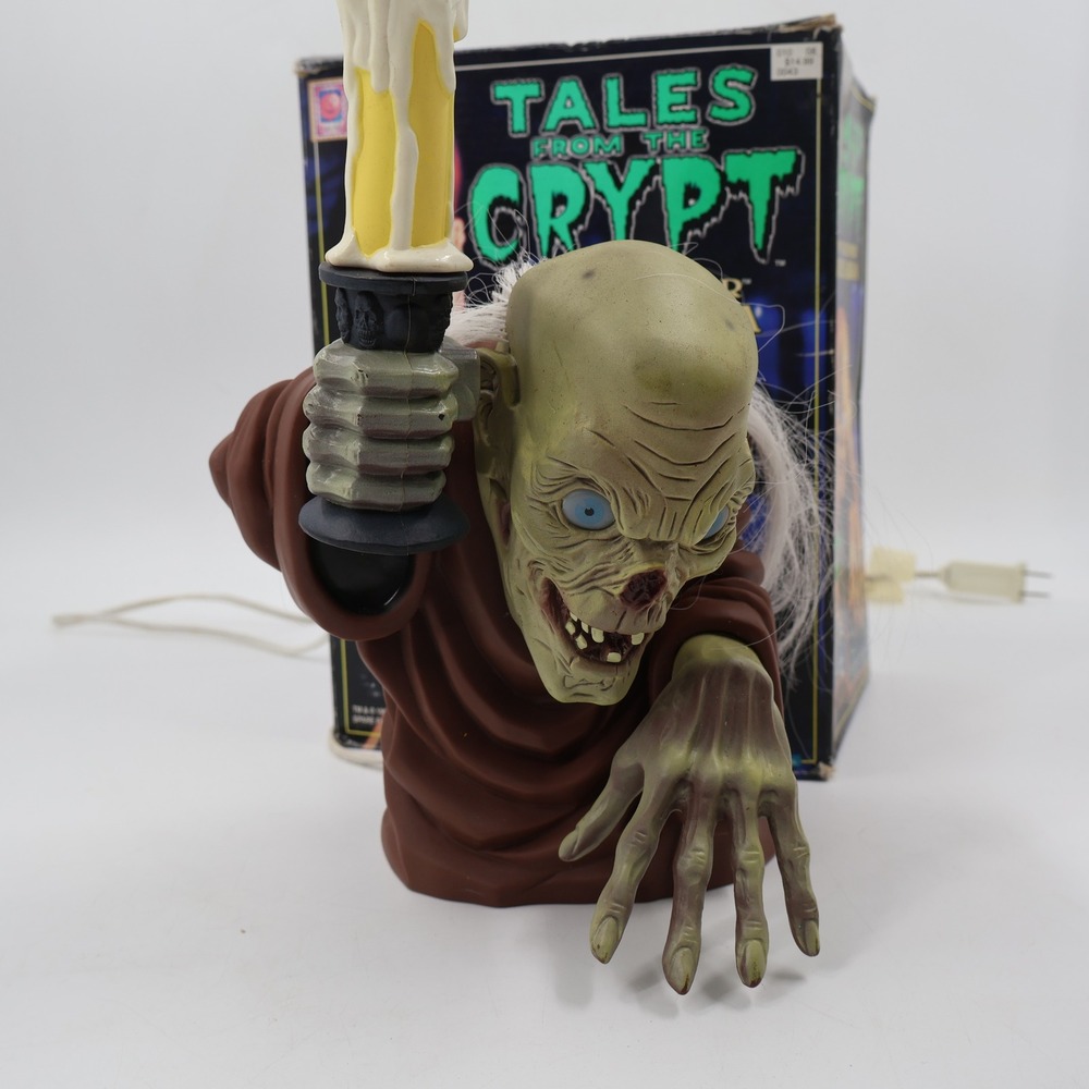 Trendmasters Tales from the Crypt Keeper Candelabra Vintage 1996 Brown Light Up